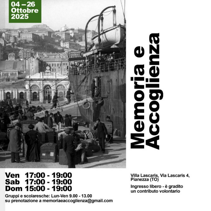 locandina mostra villa lascaris memoria accoglienza